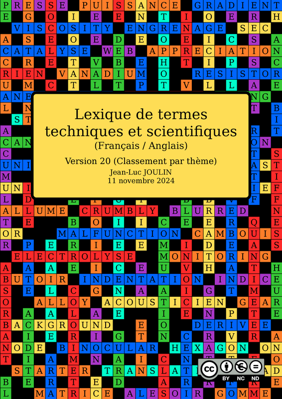 Lexique
 
termes
 
techniques
 
scientifiques
 
mécanique
 
physique
